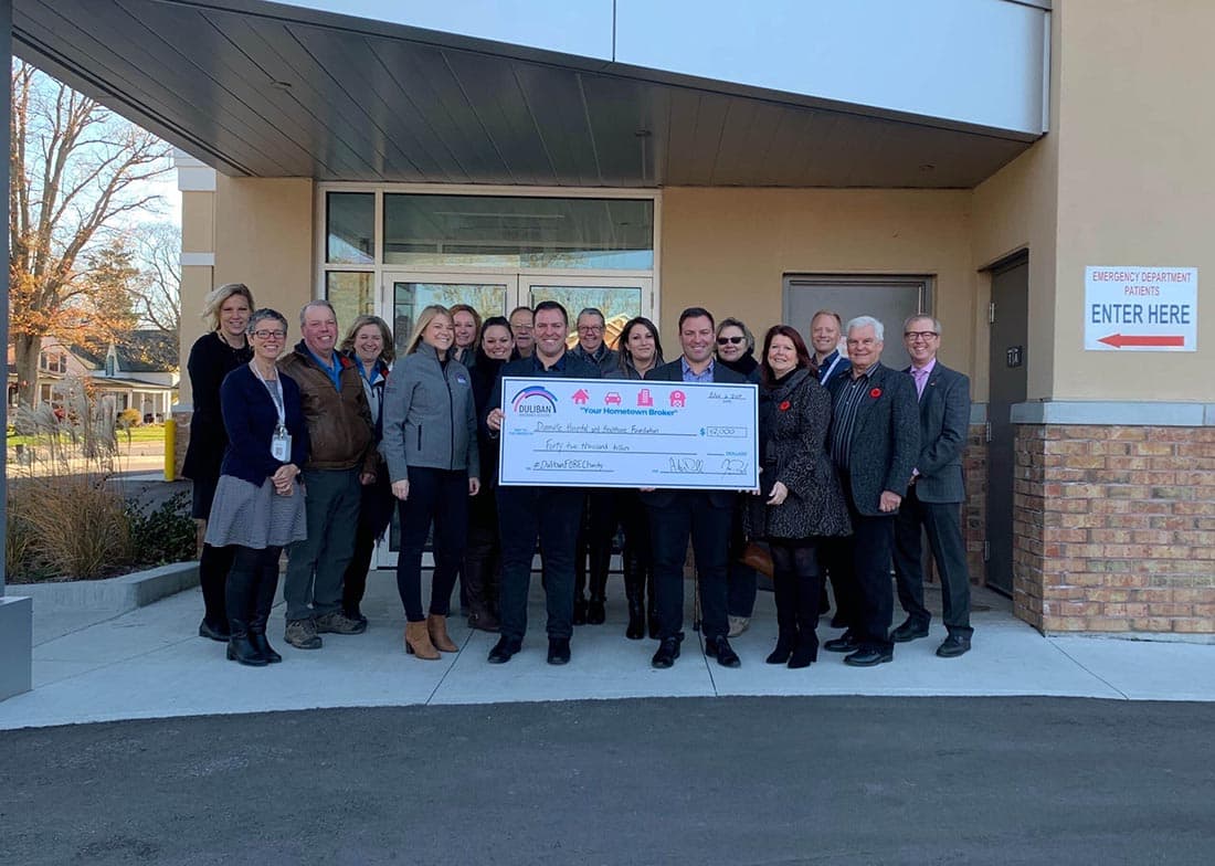 Dunnville Hospital Cheque